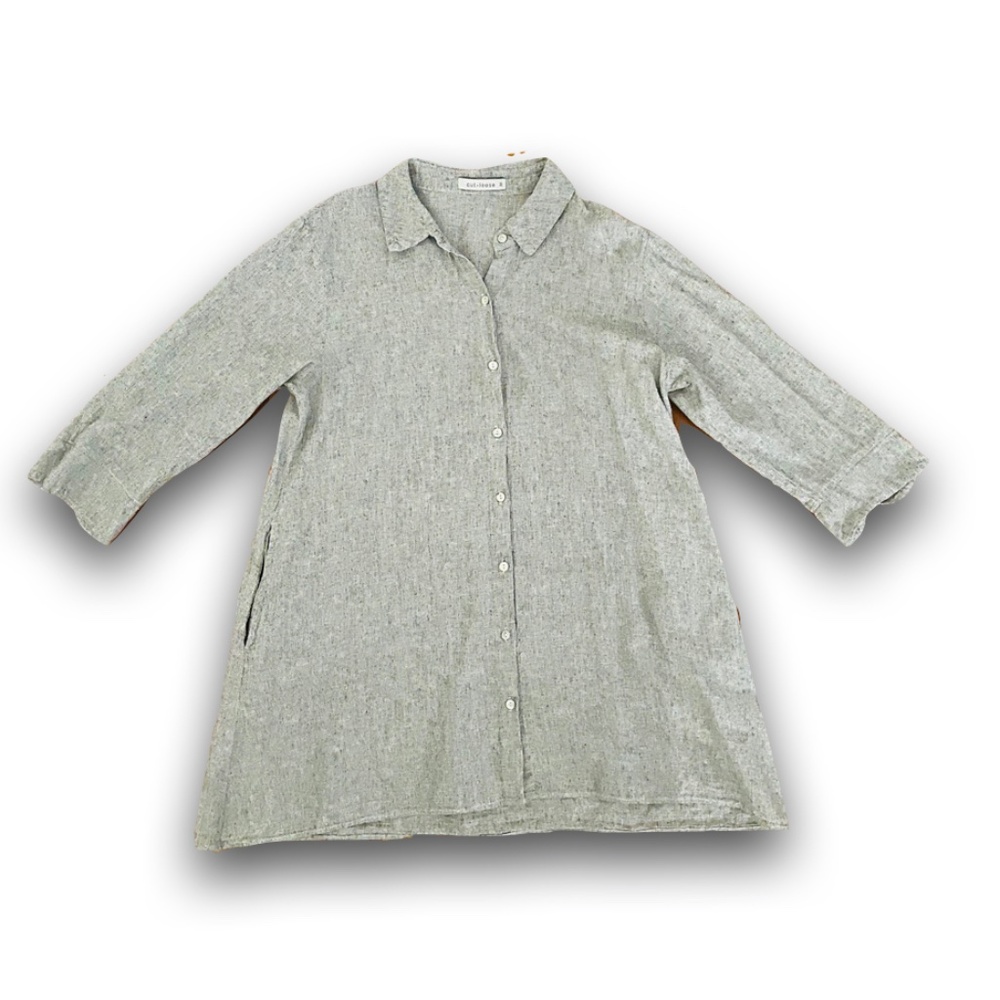 Cut + Loose Linen Blend Tunic • M